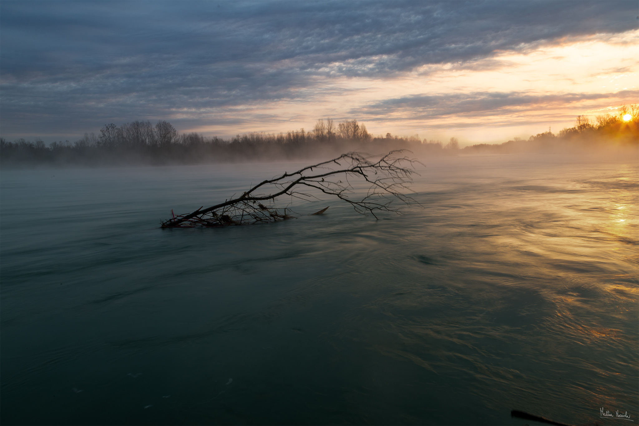 Alba sul fiume Ticino